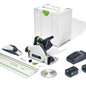 Festool 577664 Cordless Track Saw TSC 55 2x18V 5.0 Ah KEBI-F-Plus and 55-Inch Guide Rail