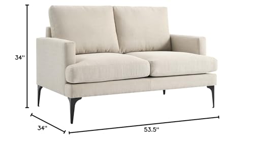 Modway Evermore Upholstered Fabric, Loveseat, Beige