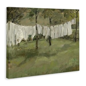 Stupell Industries Soothing Yard Clothesline Scene Canvas Wall Art, Design by Lettered and Lined