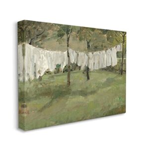 Stupell Industries Soothing Yard Clothesline Scene Canvas Wall Art, Design by Lettered and Lined