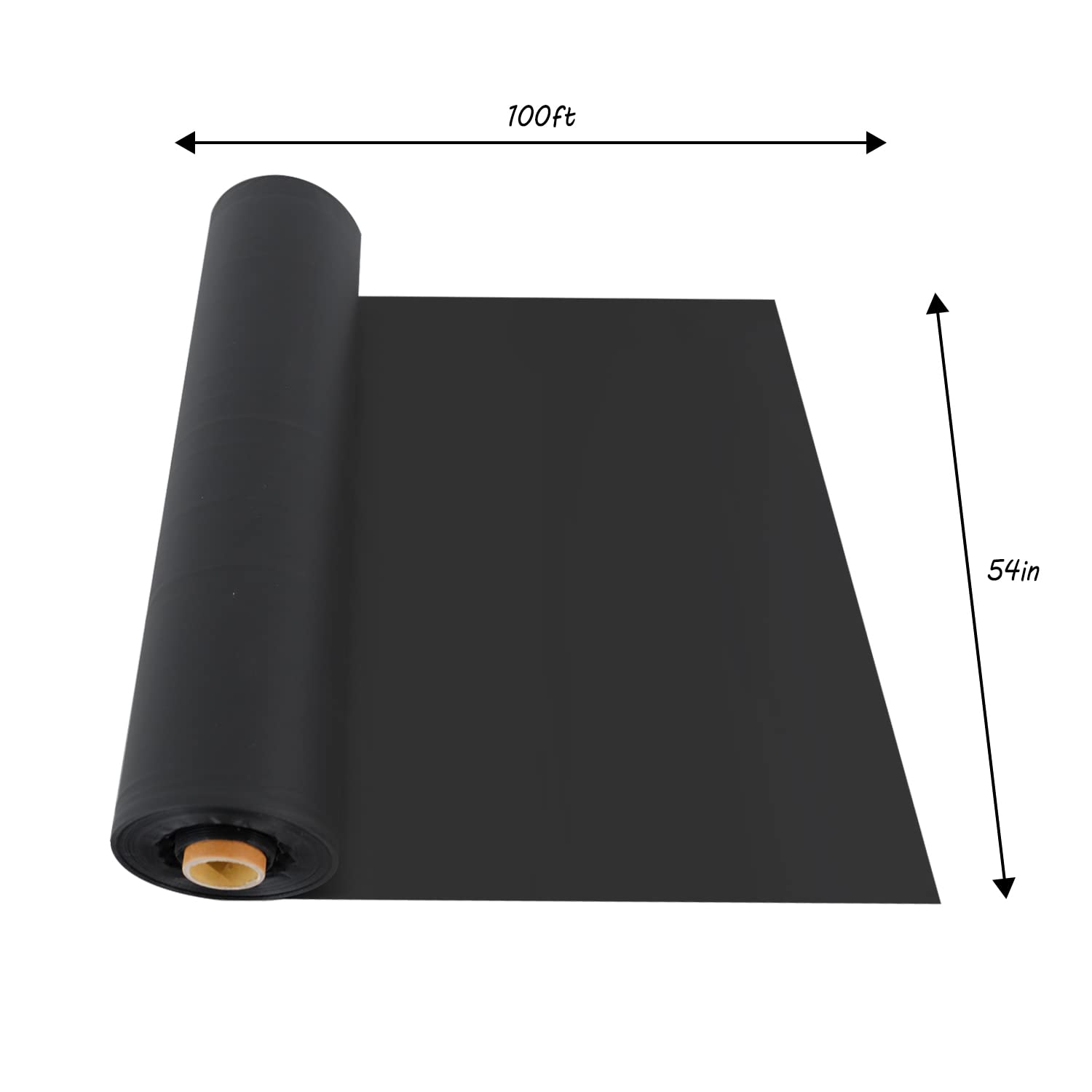 JHDZDHY 54 Inch X 100 Feet Plastic Table Cover Roll Disposable Tablecloth with Slide Cutter for All Type/Shape Tables | Picnic, Party, Banquet, Birthdays, Weddings (Black)