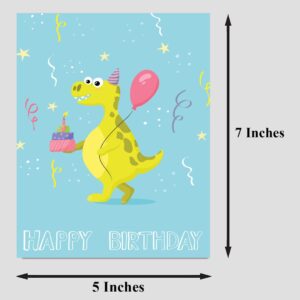 T-Rex Birthday Card, Tyrannosaurus Rex Birthday, dinosaur birthday card, birthday cards for kids, kids birthday card, birthday cards kids, dinosaur birthday (5 inches by 7 inches)