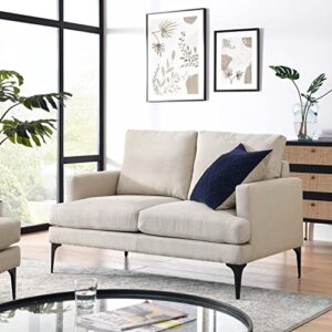 Modway Evermore Upholstered Fabric, Loveseat, Beige