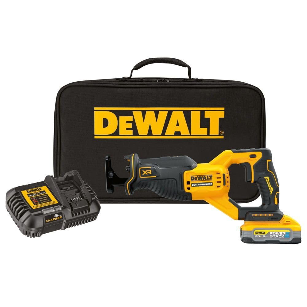 DEWALT 20V MAX Reciprocating Saw, Cordless, Battery and Charger Included (DCS382H1)