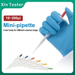 Xin Tester 1 PCS 20μl Fixed Mini Volume Pipette, High Accurate Single-Channel Micropipette Lab Pipette Pipettor for Laboratory School, Gray