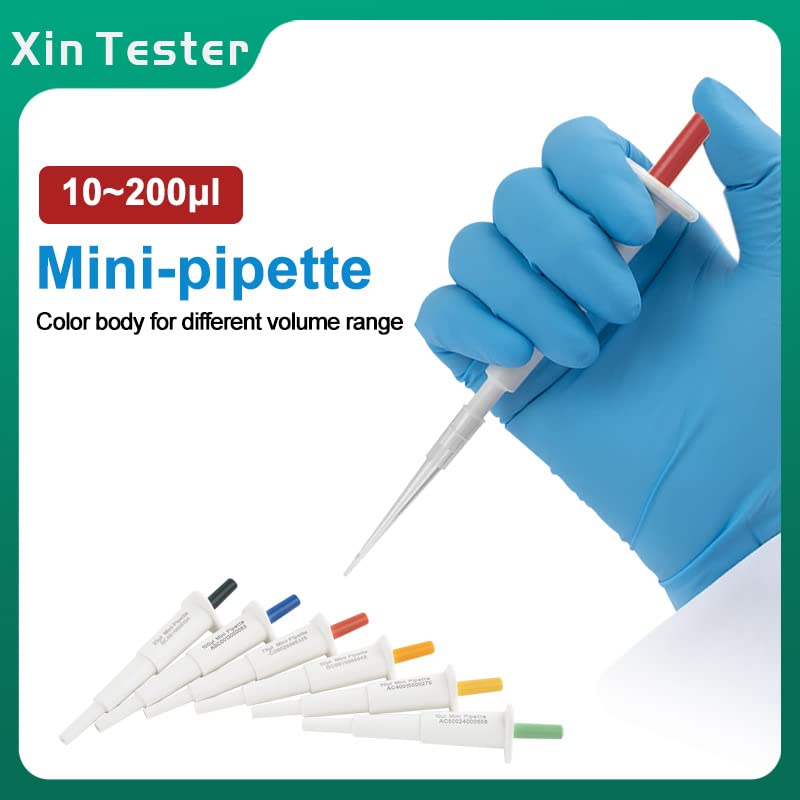 Xin Tester 1 PCS 20μl Fixed Mini Volume Pipette, High Accurate Single-Channel Micropipette Lab Pipette Pipettor for Laboratory School, Gray