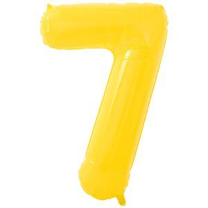 katchon, giant yellow number 7 balloon - 40 inch | 7th birthday balloon for 7th birthday decorations | 7 balloons for birthday | seven balloon number | 7 year old balloon for 7 year decorations