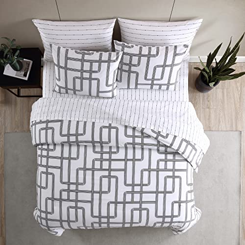 City Scene- Twin Duvet Cover Set, Cozy Reversible Bedding Set with Matching Sham(s), Modern Home Décor (Mainline White, Twin)