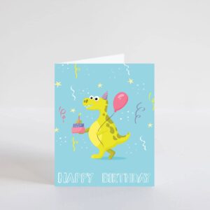 T-Rex Birthday Card, Tyrannosaurus Rex Birthday, dinosaur birthday card, birthday cards for kids, kids birthday card, birthday cards kids, dinosaur birthday (5 inches by 7 inches)