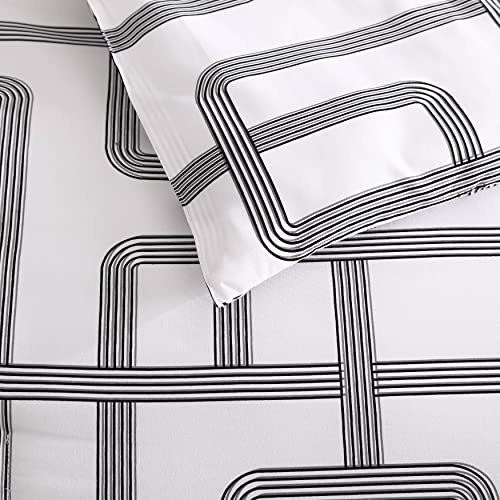 City Scene- Twin Duvet Cover Set, Cozy Reversible Bedding Set with Matching Sham(s), Modern Home Décor (Mainline White, Twin)