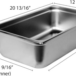 TrueCraftware-Full Size 6" Deep Stainless Steel Anti-Jamming Steam Table Pan 22 Gauge- Chafing Steam Food Pan Anti-Jam Steam Table Hotel Pan for Restaurant Family Events Personal Catering Use