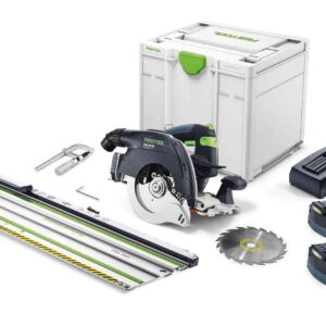 Festool 577663 Cordless Carpentry Track Saw HKC 55 18V 5.0 Ah EBI-F-Set with FSK 250 Guide Rail