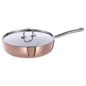 ikea finmat sauté pan with lid, 25 cm, copper/stainless steel