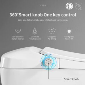 Simple Project Smart Toilet Bidet, One-piece Bidet Toilet With Warm Air Drying & Heated Bidet Seat | Modern Smart Toilet Built-in Bidet With Led Nightlight