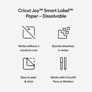 Cricut Joy™ Smart Label™ Paper – Dissolvable White