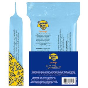 Banana Boat Dog Wipes – Cooling and Refreshing Dog Grooming Wipes, Multi-Purpose Deodorizing Dog Cleaning Wipes, Quick Easy Use Dog Wipes for Paws and Butt, Use as Dog Bath Wipes, Puppy Wipes, 50ct