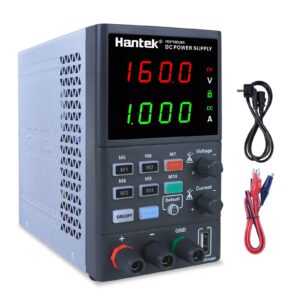 Hantek DC Power Supply Variable, Adjustable Switching Bench Power Supply(0-160V 0-4A) with 4-Digit LED Display Voltage and Current, Short Circuit Protection Functions, Accurate Encoder Adjustment Knob