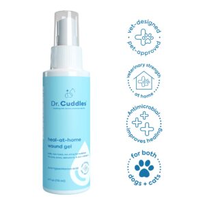 Dr. Cuddles Heal-at-Home Wound Spray for Dogs, Cats, & Pets - Antimicrobial, Anti-Fungal Spray - Non-Toxic, No Sting Formula - Pure Hypochlorous Acid – 4oz