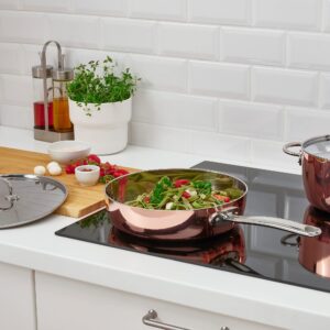 Ikea FINMAT sauté pan with lid, 25 cm, Copper/Stainless Steel