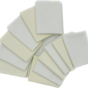 Tone on Tone Fat Quarter Bundles (18”x22”) - 12 Pack - Premium Fabrics for Quilting, Sewing, & DIY Projects (White & Cream)