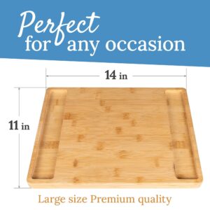 ImpiriLux Charcuterie Board Set | Large Bamboo Cheese Platter & Utensils | Ideal for Hosting, Catering, House Warming Gifts, Weddings, Couples, Moms