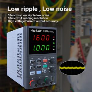 Hantek DC Power Supply Variable, Adjustable Switching Bench Power Supply(0-160V 0-4A) with 4-Digit LED Display Voltage and Current, Short Circuit Protection Functions, Accurate Encoder Adjustment Knob