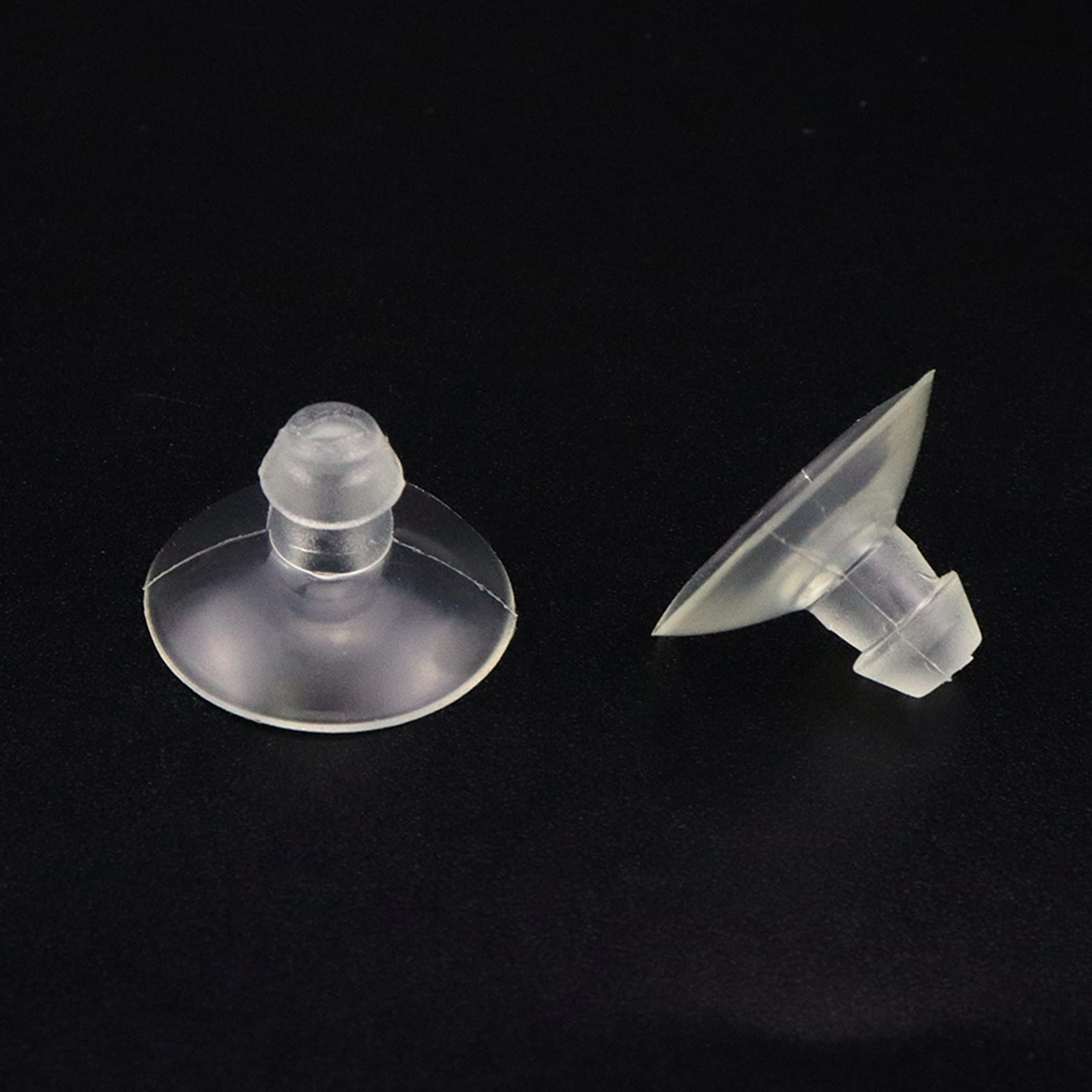 Risbay 18mm Clear Suction Cups,PVC Plastic Sucker Pads without Hooks and Holes,20-Pack