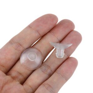 Risbay 18mm Clear Suction Cups,PVC Plastic Sucker Pads without Hooks and Holes,20-Pack