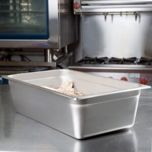 TrueCraftware-Full Size 6" Deep Stainless Steel Anti-Jamming Steam Table Pan 22 Gauge- Chafing Steam Food Pan Anti-Jam Steam Table Hotel Pan for Restaurant Family Events Personal Catering Use