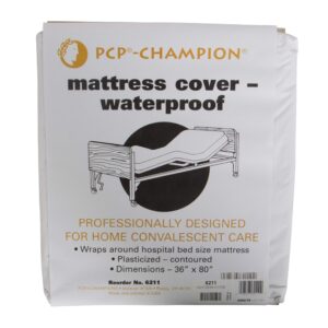 PCP Waterproof Slip-On Mattress Cover (36" X 80"), Slip-On Style (Pack of 2)