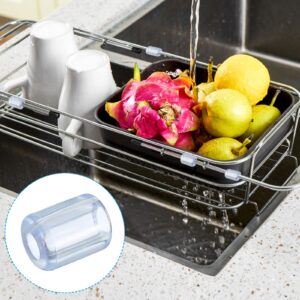 PATIKIL Kitchen Sink Rack Feet, 30 Pack 5mm ID x 10mm OD Plastic Sink Replacement Feet Wire Bumpers Protector for Protective Sink Grid, Clear