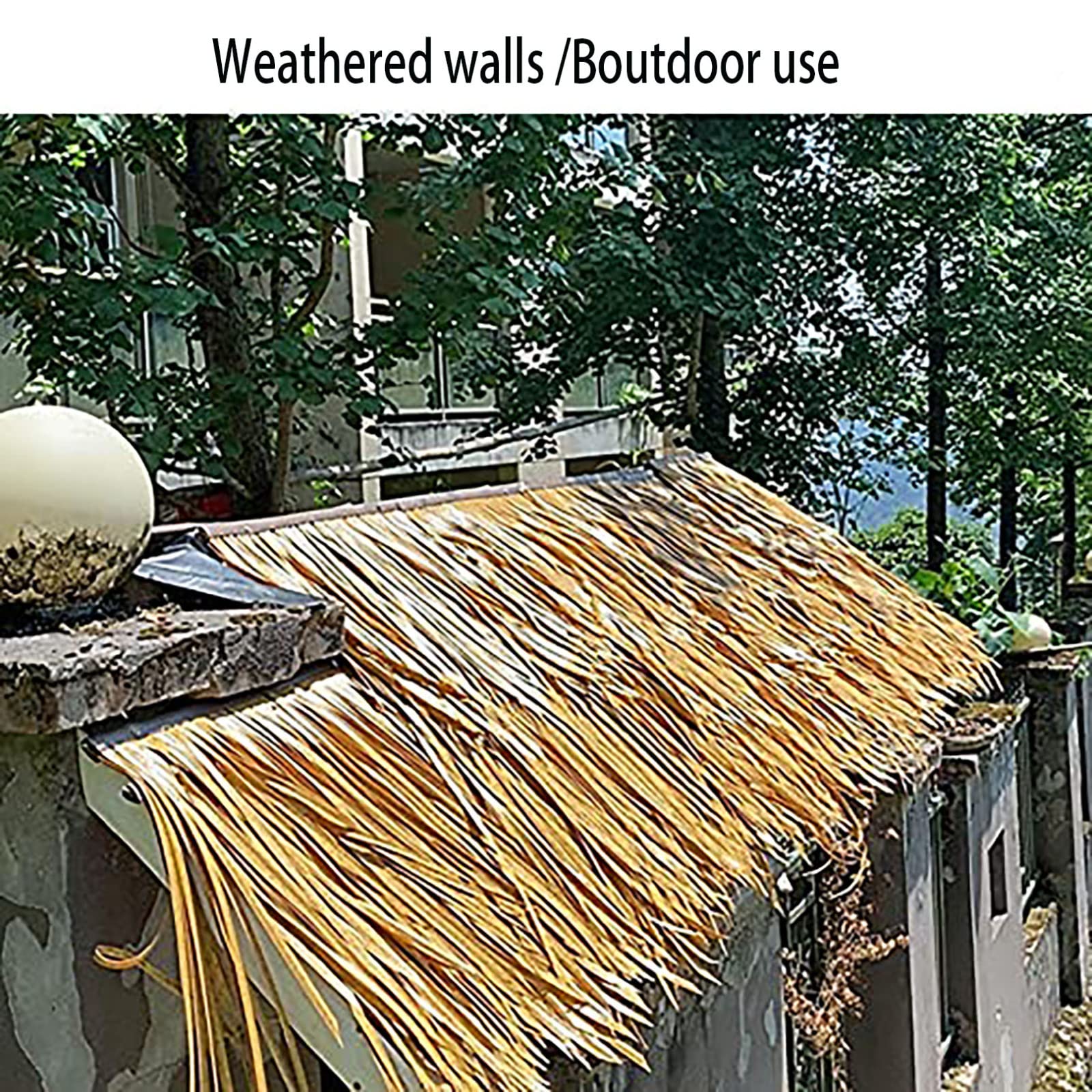 Pealihuy Hut Bar Roof Thatching Straw Roof for Tiki Bar Garden Patio Deck Gazebos Wall House, 10pcs