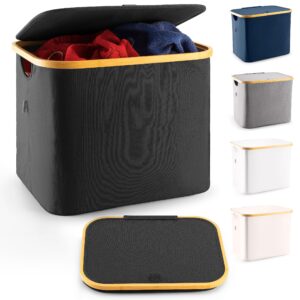 lonbet - storage bin with lid - 100 l - all in one closet organizer and storage solution - storage box basket for organizing - versatile use: laundry basket and clothes toys bathroom organizer