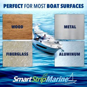 Smart Strip Marine Paint Remover - For Wood, Fiberglass, Metal, & Aluminum Boats & More - Strip Up to 15 Layers of Polyurethane & Acrylic Top & Bottom Marine Coatings - Works Inside & Out - 1/2 Gallon