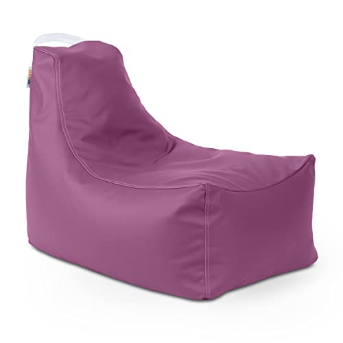 Jaxx Juniper Jr Kids Classroom Bean Bag Chair, Premium Vinyl, Purple