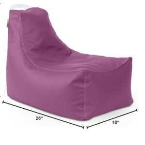 Jaxx Juniper Jr Kids Classroom Bean Bag Chair, Premium Vinyl, Purple