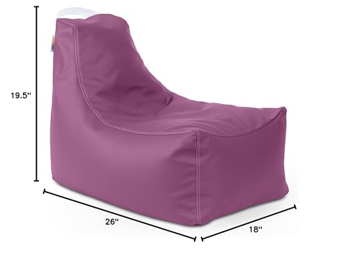 Jaxx Juniper Jr Kids Classroom Bean Bag Chair, Premium Vinyl, Purple