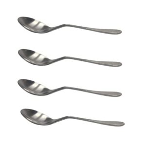 Knork Lite Bouillon Specialty Soup Spoon, 4 Piece Set, Matte