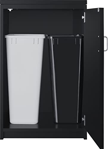 Summit Appliance CWSUITE85G 85" Wide Casework Suite with Beverage Center and Microwave, ADA Height; Trash Receptacle Included; 2.7 cu.ft. Beverage Center; Leveling Legs; Black