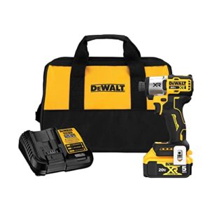 dewalt 20v max impact driver, cordless, 3-speed, battery and charger included (dcf845p1)