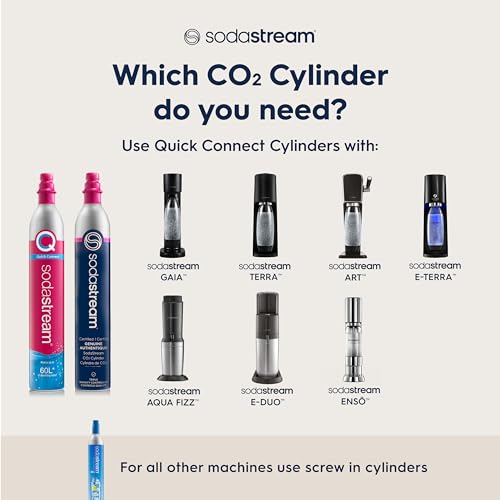 SodaStream E-TERRA Sparkling Water Maker (Black) with CO2 and Carbonating Bottle