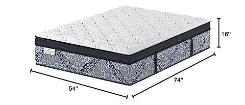 Kingsdown Passions Kelbrooke 16" Plush Euro Pillow Top Hybrid Mattress Full, Cool Gel Memory Foam Layer Motion Isolation Quilted Top Premium Mattress