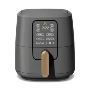 6 quart touchscreen air fryer, oyster grey by drew barrymore