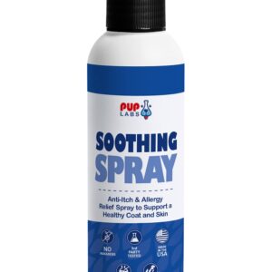 Pup Labs Soothing Spray - Natural Moisturizer Flushes Out Root Cause of Itching and Scratching - Hot Spot Relief for Dogs with BioFlavin Extract - Made for All Dogs and in The USA, 4 Fluid Ounces