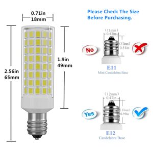 Tenfeelit E12 Light Bulb Led - E12 Led Bulb E12 Candelabra Bulb 70Watt Equivalent Bulb 6000K Daylight Led Light Bulbs Led Light Bulbs E12 Bulb 700LM Led Bulbs E12 Light Bulb Led, AC110-130V, 4 Pack