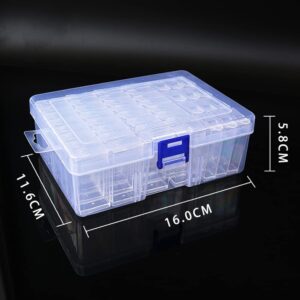 Large Clear Bead Organizer Box - 44 Slots Diamond Picture Storage Containers, 5D Diamond Embroidery Accessories Bead Organizer Case with Label Stickers for Art Craft, Storage Containers