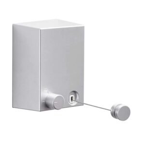 retractable clothesline with lock to prevent sagging function heavy duty wall mounted clothes drying laundry line (silver)