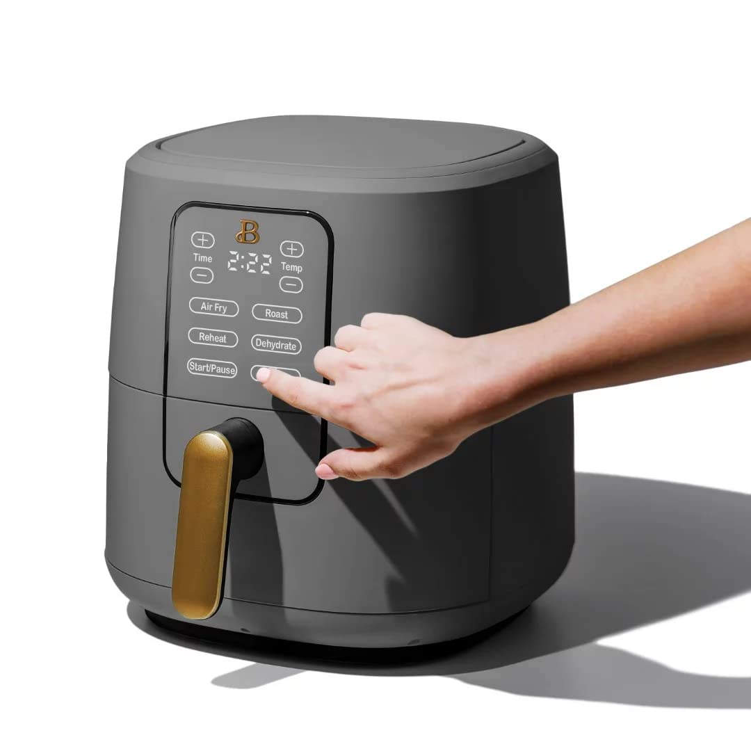 6 Quart Touchscreen Air Fryer, Oyster Grey by Drew Barrymore