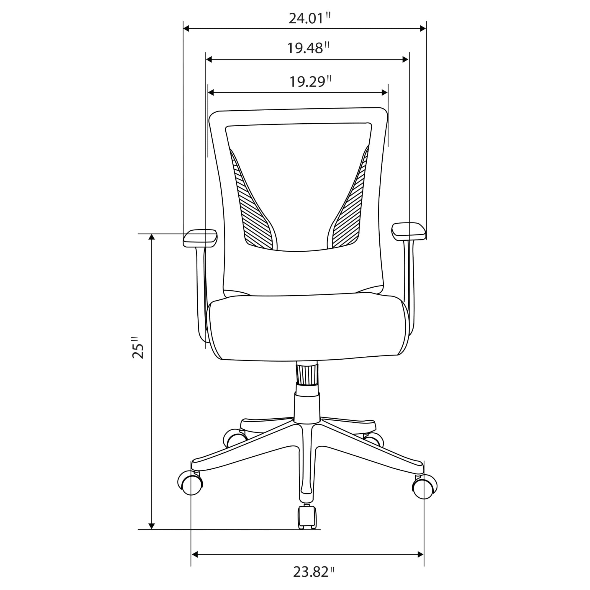 Realspace® Radley Mesh/Fabric Mid-Back Task Office Chair, Rich Blue, BIFMA Compliant