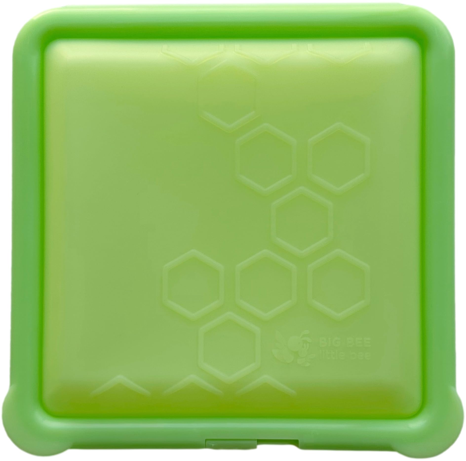 Big Bee, Little Bee - SoftShell Reusable Silicone Food Storage Container with Lid, Easy to Clean, Lays Flat, Snaps Closed, Microwave, Freezer & Dishwasher Safe, As Seen on Shark Tank (Lime)